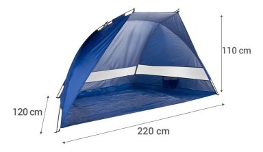 CARPA PARAVIENTO KLIMBER CON FILTRO UV / PLAYA CAMPING AZUL - 3