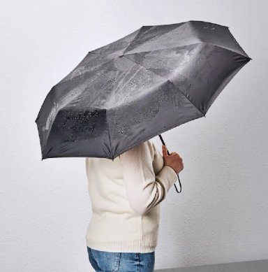 PARAGUAS PLEGABLE IMPERMEABLE RETRACTIL DE BOLSILLO NEGRO - 4