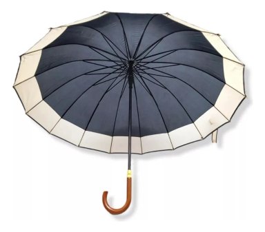 PARAGUAS AUTOMATICO IMPERMEABLE GRANDE 130CM 16 VARILLA AZUL - 3