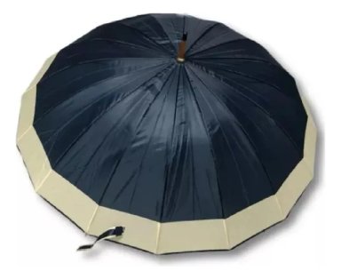 PARAGUAS AUTOMATICO IMPERMEABLE GRANDE 130CM 16 VARILLA AZUL - 4