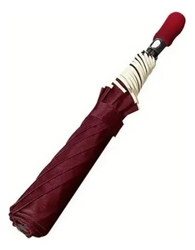 PARAGUAS SOMBRILLA PORTATIL RETRACTIL 120CM + FUNDA BORDO - 5
