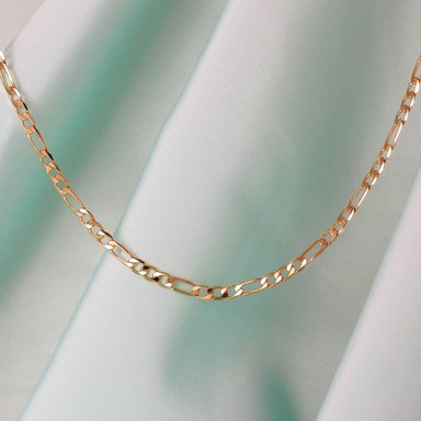 CADENA CUBANA SEMI DELGADA ORO LAMINADO 18K - 1