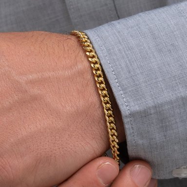 PULSERA GOURMET GRUESA ORO LAMINADO 18K - 3