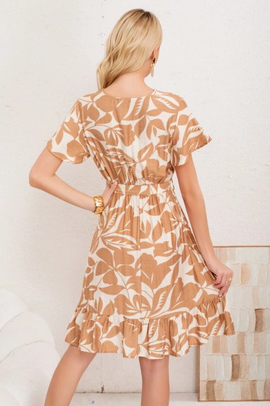VESTIDO PREMIUM TIPO LINO CORTO PRIMAVERA MUJER 100% ALGODON. 3367 - 3
