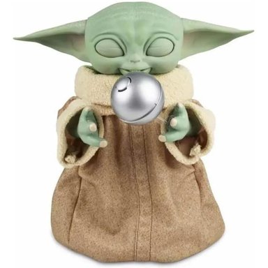 FIGURA DE ACCION GENÉRICO VERDE JUGUETE BABY YODA INTERACTIVO STAR WARS HASBRO - 3