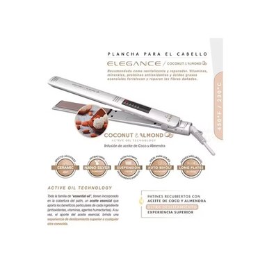 ALISADOR PLANCHA DE PELO 230°C CERAMICA COCONUT LED GAMA - 3