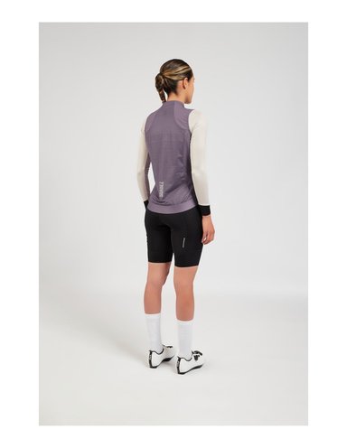 CHAQUETA CORTAVIENTOS SIN MANGA CICLISMO BARRIER PURPLE GRAY - 2