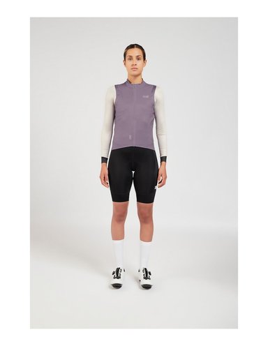 CHAQUETA CORTAVIENTOS SIN MANGA CICLISMO BARRIER PURPLE GRAY - 3