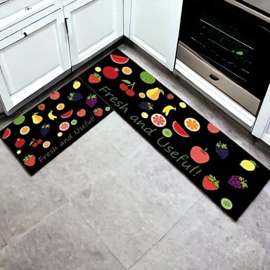 ALFOMBRA CONTEMPORÁNEA MODERNA COCINA PISO ENTRADA ANTIDESLIZANTE 2 PIEZAS JHN 60 X 40 CM - 8