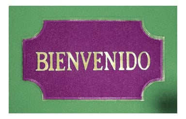 SET DE 3 ALFOMBRA DECORATIVA ANTIDESLIZANTE BIENVENIDO JHN - 1