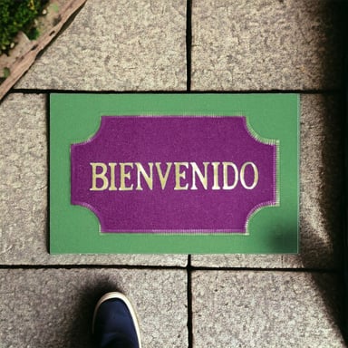 SET DE 3 ALFOMBRA DECORATIVA ANTIDESLIZANTE BIENVENIDO JHN - 2