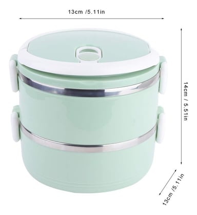 LONCHERA DOBLE COMPARTIMIENTO TÉRMICA COLORES COMIDA JHN - 10