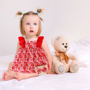 VESTIDO FLORAL PRINCESA BEBE NIÑA ESTAMPADO FLORES LAU - 9
