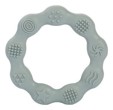 SET 8 MORDEDOR SILICONA FORMA PULSERA BEBE LAU - 1