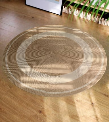 ALFOMBRA TRENZADA TEJIDA TEXTURA DECORATIVA ELEGANTE JHN - 8