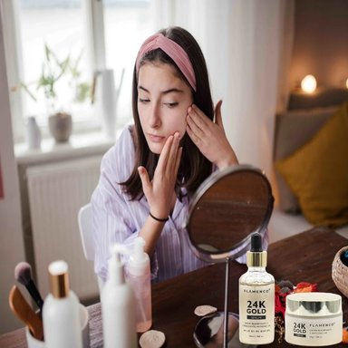 SET 24K GOLD ANTI EDAD KIT SKINCARE LÍNEA 24K GOLD JHN - 2