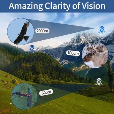 MONOCULAR HD ALTA POTENCIA SOPORTE TRIÁNGULO ALCANCE JHN - 5