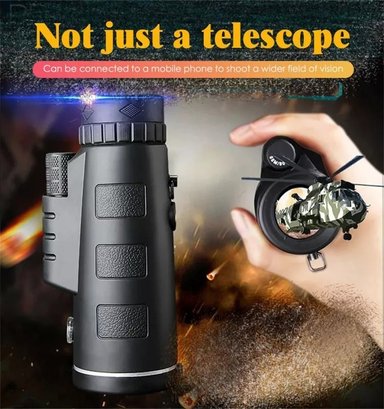MONOCULAR HD ALTA POTENCIA SOPORTE TRIÁNGULO ALCANCE JHN - 8