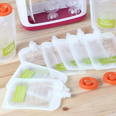 SET 20 BOLSAS ALIMENTACION REUTILIZABLE 118 ML BEBES LAU - 6