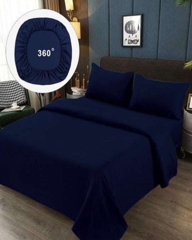SABANAS 200 HILOS SUPER KING AZUL - 1