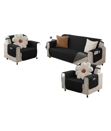JUEGO DE 3 -1 -1 FUNDA SOFÁ SILLÓN SOBREPONER BICOLOR - 2