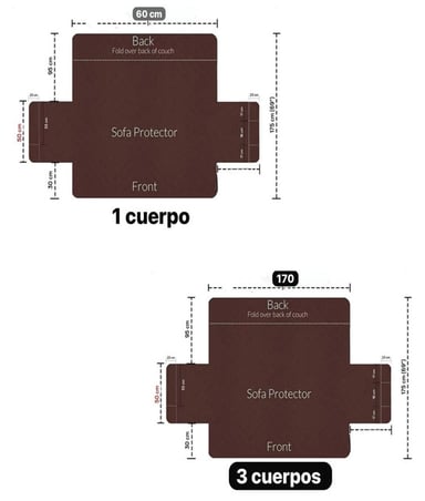 JUEGO DE 3 -1 -1 FUNDA SOFÁ SILLÓN SOBREPONER BICOLOR - 5