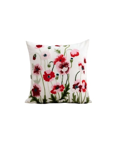 SET DE 4 FUNDAS BORDADAS 45X45 C28 - 1