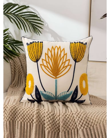 SET DE 4 FUNDAS BORDADAS 45X45 C16 - 3