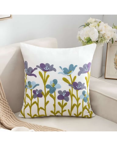 SET DE 4 FUNDAS BORDADAS 45X45 C38 - 3