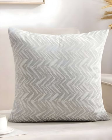 SET DE 4 FUNDAS DE COJINES DISEÑO MAILLARD 45CM X 45 CM BLANCO - 4