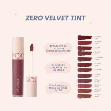 TINTE LABIAL ZERO VELVET TINT VILLAIN VEST 21 ROMAND - 2