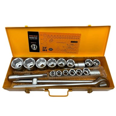 SET DADOS TOOLMAK TMK20130 CHICHARRA CUADRANTE 3/4 21 PIEZAS - 1