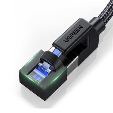 CABLE DE RED UGREEN CAT8 F/FTP DE 10 METROS (40GBPS) TRENZADO NEGRO NW153 - 3