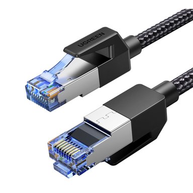 CABLE DE RED UGREEN CAT8 F/FTP DE 15 METROS (40GBPS) TRENZADO NEGRO NW153 - 1