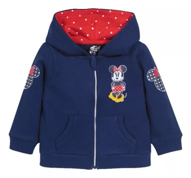 POLERON MINNIE MOUSE, TALLA 3, CAPUCHA Y CIERRE - 1
