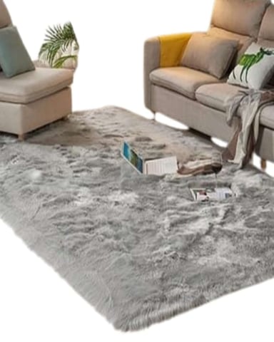 ALFOMBRA PELUDA 180X200 GRIS - 2