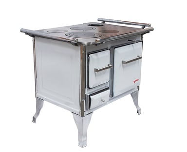 COCINA A LEÑA TRADICIONAL 90X56 BLANCA - 3