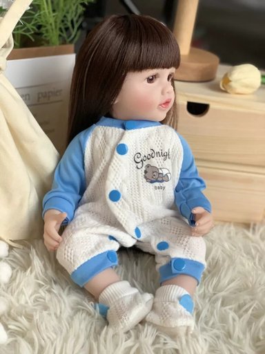 MUÑECA BEBÉ REBORN REALISTA DE SILICONA 55 CM - 2