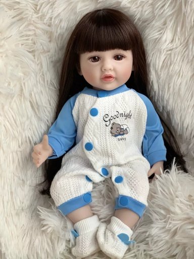 MUÑECA BEBÉ REBORN REALISTA DE SILICONA 55 CM - 5