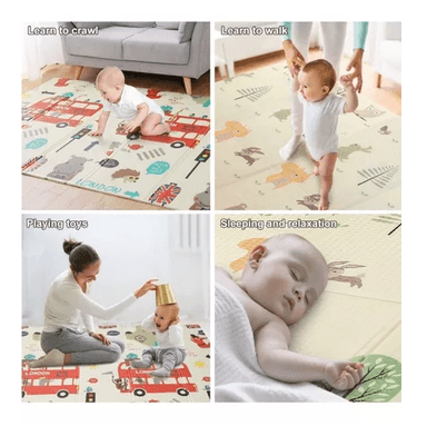 ALFOMBRA ANTIGOLPES PARA NIÑOS Y BEBÉS, PLEGABLE, 200X180 CM - 2