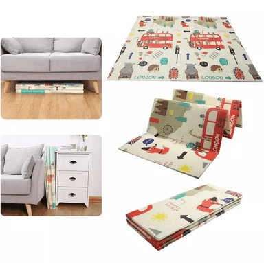 ALFOMBRA ANTIGOLPES PARA NIÑOS Y BEBÉS, PLEGABLE, 200X180 CM - 3