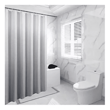 CORTINA DE DUCHA Y BAÑO, 180X180 CM, ELEGANTE, GRIS - 4