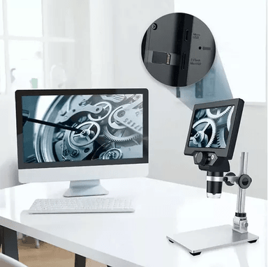 MICROSCOPIO ELECTRÓNICO ACADÉMICO, PANTALLA LCD HD DE 7.2 IN - 6