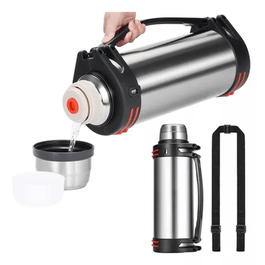 TERMO DE ACERO INOXIDABLE, 2 LITROS, PLATEADO - 1