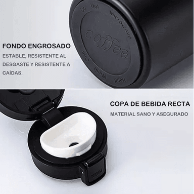 TERMO DE CAFÉ DE ACERO INOXIDABLE, TAZA DE AGUA CALIENTE, 380 ML - 7