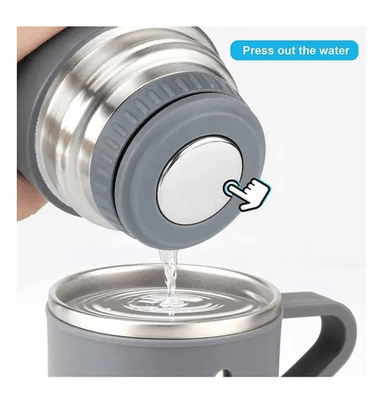 SET DE TERMO PARA AGUA CALIENTE/FRÍA + 3 TAZAS DE 500 ML, COLOR GRIS - 3