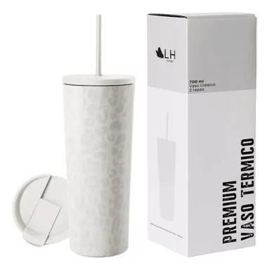VASO TÉRMICO MUG LH 700 LT, ACERO INOXIDABLE, FRÍO Y CALOR, COLOR BLANCO - 1