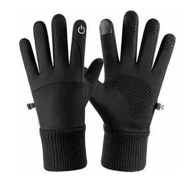 GUANTES IMPERMEABLES TÉRMICOS DE MOTO TALLA XL, COLOR NEGRO - 1