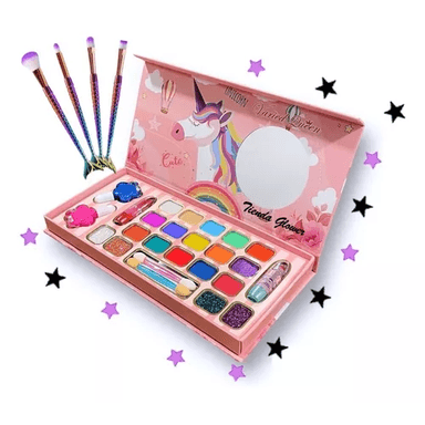 MAQUILLAJE INFANTIL PARA NIÑAS, MALETA, PERFUME Y SET DE BROCHAS - 2