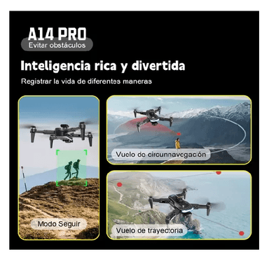 DRONE 4K CON CÁMARA DUAL Y 2 BATERÍAS ANTI-OBSTÁCULOS GIRO 360 - 2